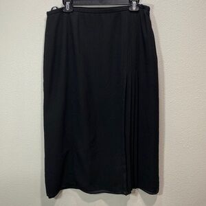 Hermann Lange skirt midi black pleated on‎ side